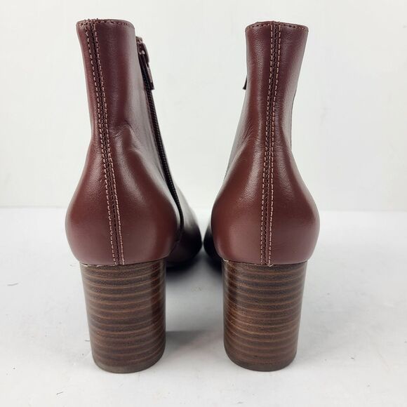 Marc Joseph New York Charles St Leather Ankle Bootie Reddish Brown Size 9 - Picture 6 of 12